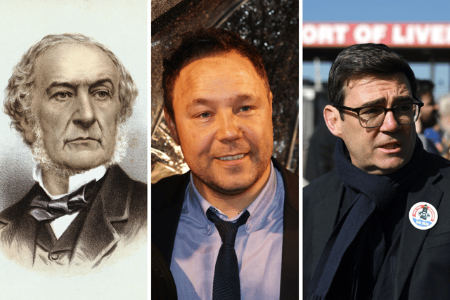 William Ewort Gladstone, Stephen Graham and Andy Burnham were also notable names across the area, according to the interactive map.