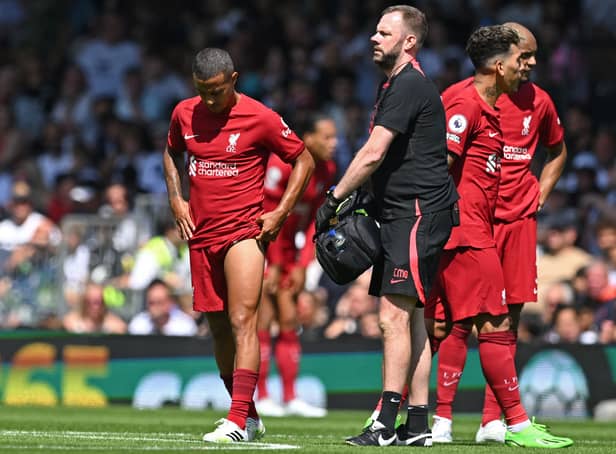 <p>Naby Keita limped off injured in Liverpool’s draw at Fulham. Picture: JUSTIN TALLIS/AFP via Getty Images</p>