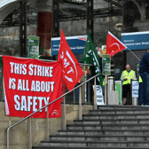 RMT held strikes at Liverpool Lime Street back in June. 