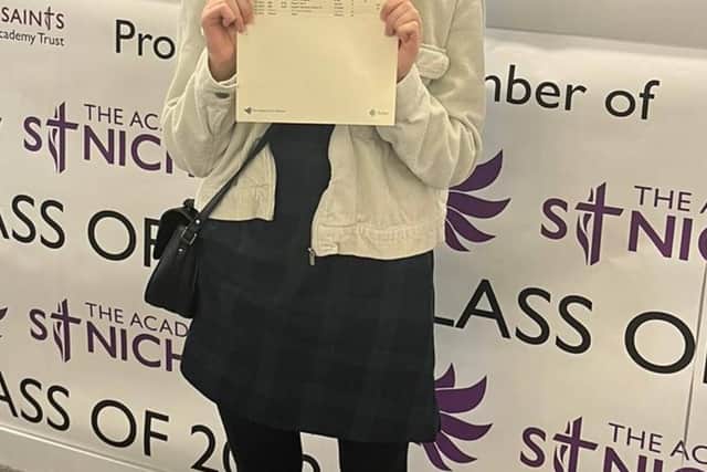 Kristina Kanonerker was delighted with her grades.