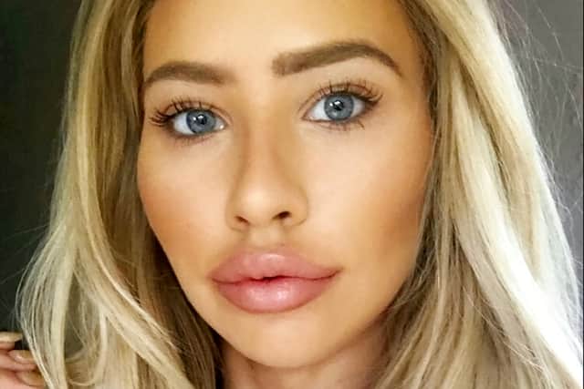 Emily Spence in 2017.  The beautician spent £5k a year turning herself into a ‘Barbie’ 