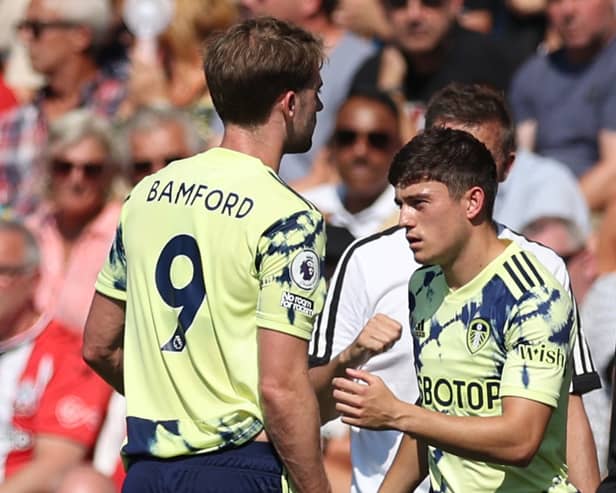 Patrick Bamford comes off injured for Leeds United against Southampton. Picture: Eddie Keogh/Getty Images