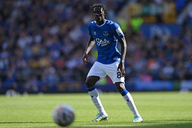 Everton midfielder Amadou Onana. Picture: Stu Forster/Getty Images