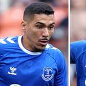 Everton pair Allan, left, and Michael Keane. Picture: Getty Images