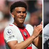 Che Adams, left, and Idrissa Gueye. Picture:  Steve Bardens/Getty Images