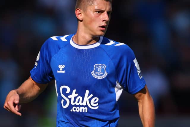 Everton defender Vitalii Mykolenko. Picture: Marc Atkins/Getty Images