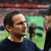 Everton manager Frank Lampard and Liverpool boss Jurgen Klopp. Picture: Andrew Powell/Liverpool FC via Getty Images