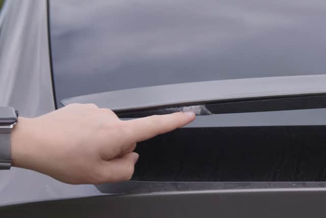 The Tesla owners have complained of poor paint finish and rust on nearly new cars (Photo: Spark AS/teslahungerstrike/SWNS)