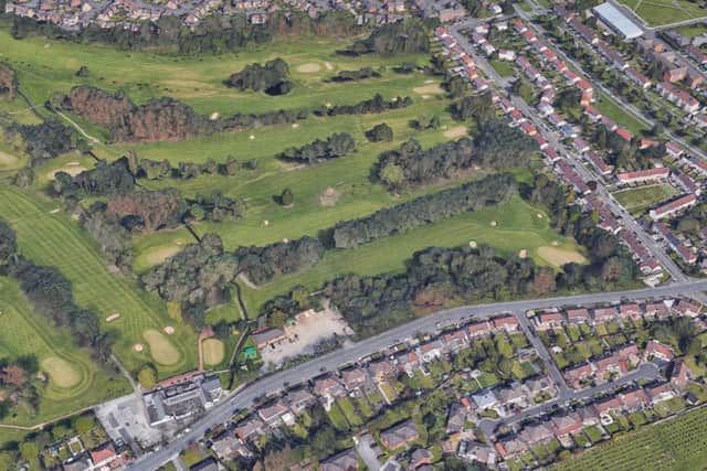 West Derby Golf Club on Yew Tree Road, Aspes Road runs up the right-hand side of the image. Image: Google Earth