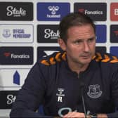 Frank Lampard speaks to the media ahead of Everton’s match against West Ham United.
