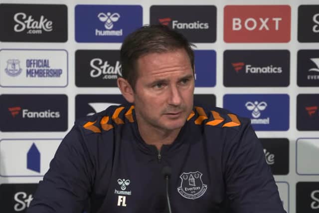 Frank Lampard speaks to the media ahead of Everton’s match against West Ham United.