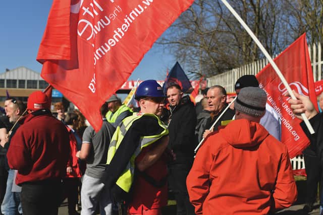 Previous strike action at the Port of Liverpool. Photo: Anthony Devlin/Getty Images