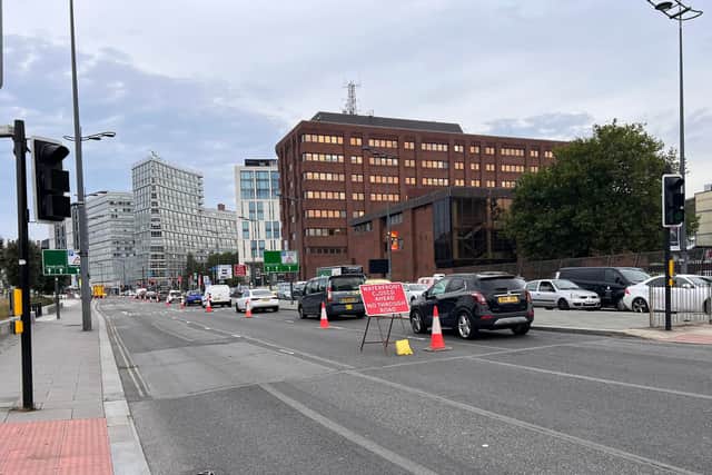 Fewer lanes were in use prior to the closure. Image: Emma Dukes/LiverpoolWorld