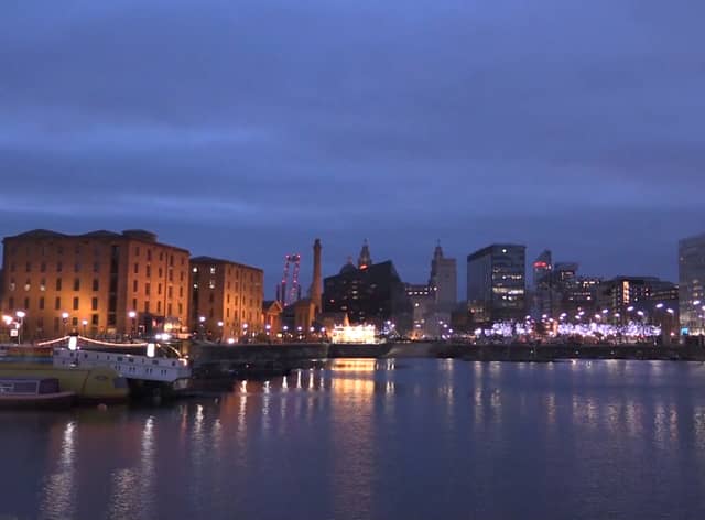 Liverpool’s Royal Albert Dock at night