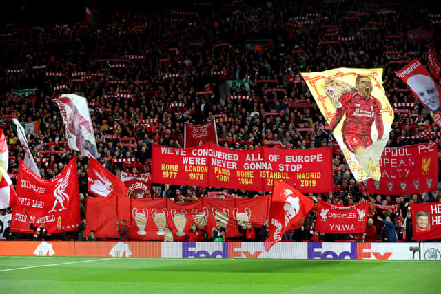  Liverpool fans inside Anfield. Picture: Clive Brunskill/Getty Images)