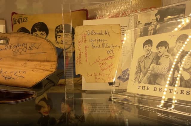 Some of Bernadette’s Byrne’s Beatles memorabilia.
