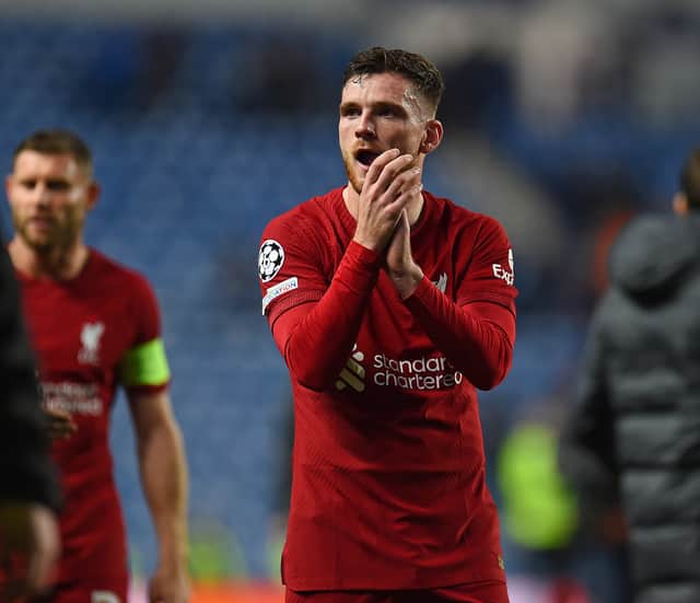 <p>Liverpool defender Andy Robertson. Picture: John Powell/Liverpool FC via Getty Images</p>