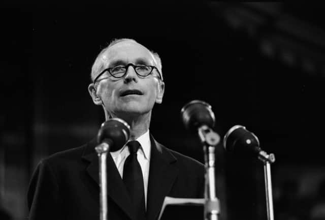 Sir Alec Douglas-Home giving a speech, June 11th 1964