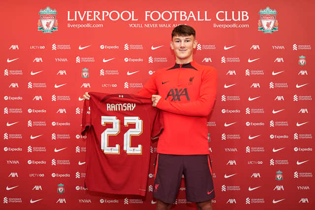 Calvin Ramsay signed for Liverpool in June. Picture: Nick Taylor/Liverpool FC/Liverpool FC via Getty Images