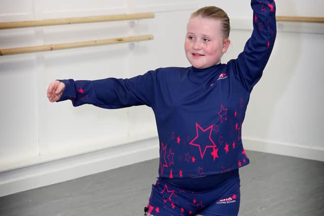 Blade dancer Ava Davidson, 11, at Starmakers Theatre School. Image: Stuart Bogg,
