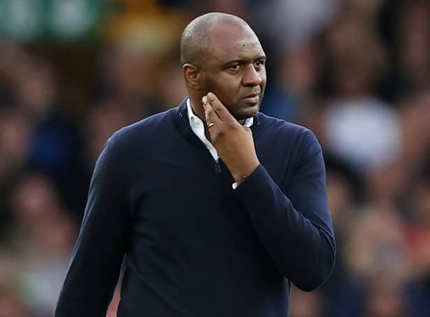 <p>Crystal Palace manager Patrick Viera. Picture: Naomi Baker/Getty Images</p>