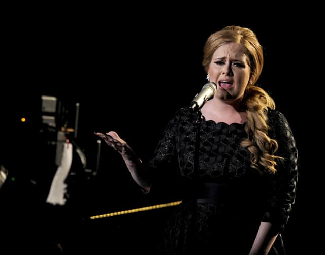 Singer Adele performs onstage during the 2011 MTV Video Music Awards at Nokia Theatre L.A. LIVE on August 28, 2011 in Los Angeles, California.  (Photo by Kevin Winter/Getty Images)