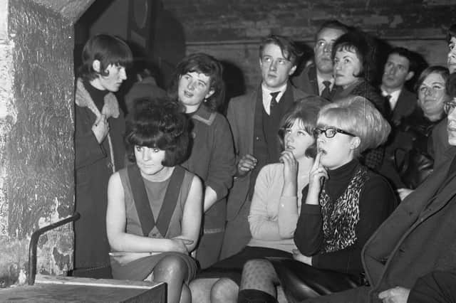 A crowd of young people watching the latest act at the world famous Cavern Club in Liverpool.  (Photo by John Pratt/Keystone Features/Getty Images)