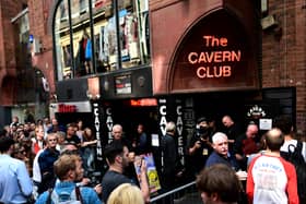Fans make their way inside The Cavern Club. (Photo by Richard Martin-Roberts/Getty Images)