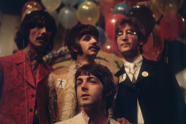 The Beatles at the EMI studios in Abbey Road, as they prepared for ‘Our World’, a world-wide live television show broadcasting to 24 countries with a potential audience of 400 million. (Photo by BIPs/Getty Images)
