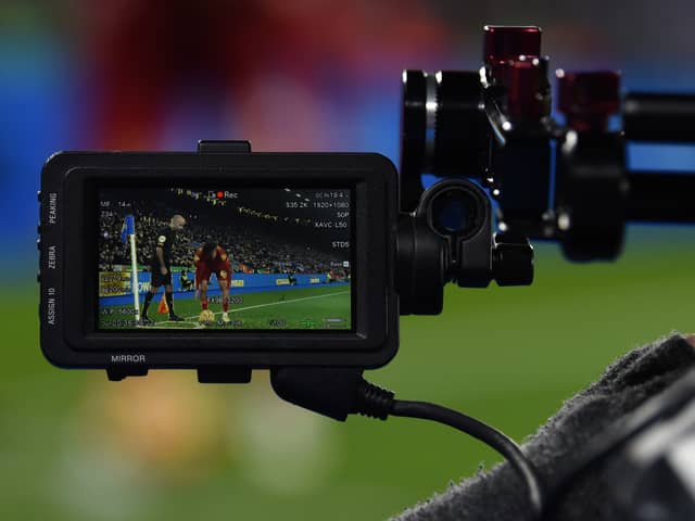 Trent Alexander-Arnold of Liverpool through a TV camera monitor during a Live Premier League match. Image: John Powell/Liverpool FC via Getty Images