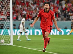 Cho Gue-sung celebrating his goal last week