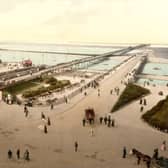 A print showing an ariel view of Southport. Estimated to be from between 1890-1900. Photo: Photochrom Print Collection