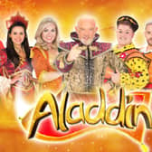 The cast of Aladdin at the M&S Bank Arena