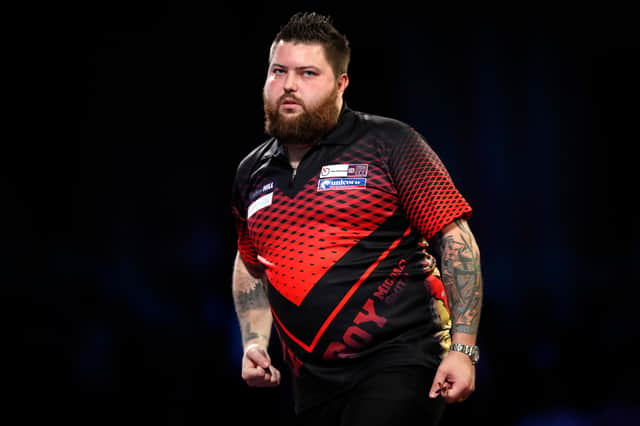Michael Smith (pictured) and Stephen Bunting have qualified for the quarter finals of the £2.5m tournament. 