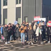 NHS nurses on Merseyside on strike outside the Royal
