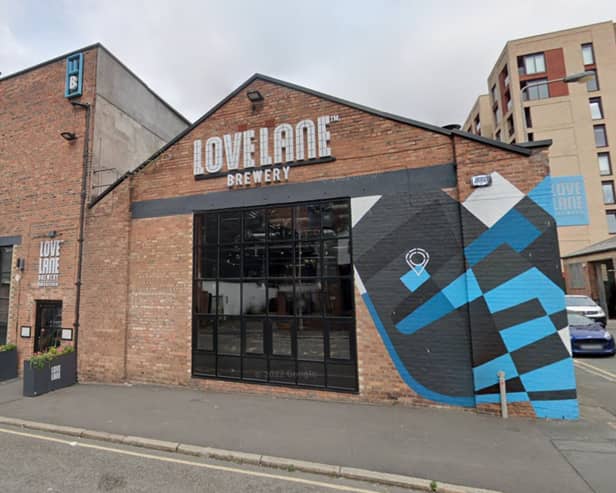 Love Lane Brewery is based in the heart of Liverpool’s Baltic Triangle. Google Street view