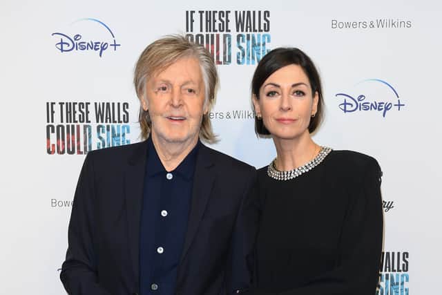 Sir Paul McCartney and Mary McCartney at the UK premiere of “If These Walls Could Sing”. (Photo by Joe Maher/Getty Images)