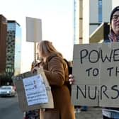 Workers outside the Royal Liverpool University Hospital on December 20, 2022. Image: Annabel Lee-Ellis/Getty Images