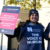 Nurses on the picket line outside the Royal Liverpool University Hospital on December 20, 2022. Image: Annabel Lee-Ellis/Getty Images