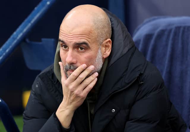 Man City boss Pep Guardiola. Picture: Catherine Ivill/Getty Images