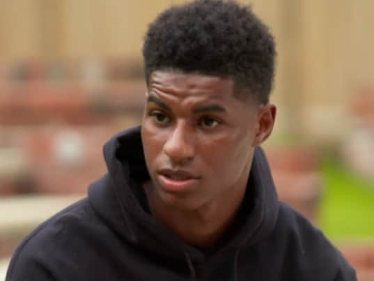 England footballer Marcus Rashford, campaigned for school holiday food vouchers. Image: BBC 