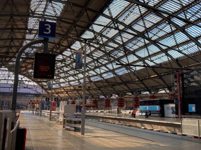 Liverpool Lime Street empty platforms during June 2022 strikes. Image: Network Rail