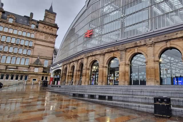 Liverpool Lime Street stands almost deserted during the new year strike.