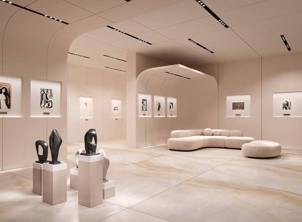 <p>Art gallery pictured in the $40 million luxury underground bunker.</p>