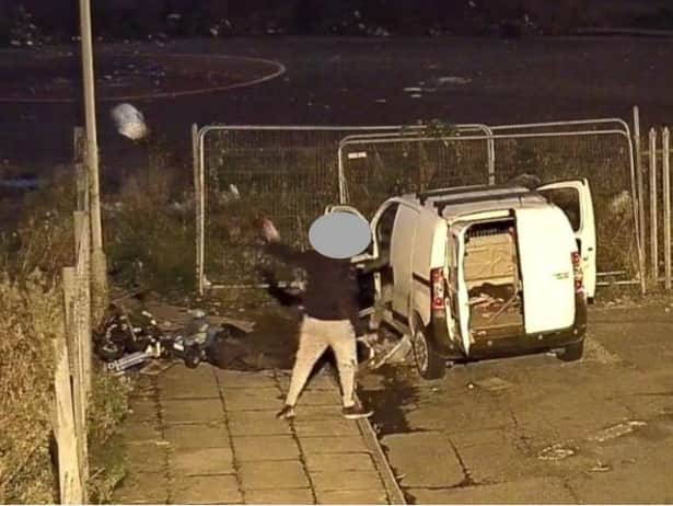 A flytipper caught on camera in Old Swan. Image: Liverpool City Council/twitter