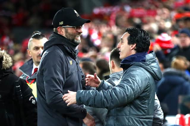Jurgen Klopp and Unai Emery are said to be going head-to-head to sign one highly-rated Spanish midfielder (Photo by Clive Brunskill/Getty Images)