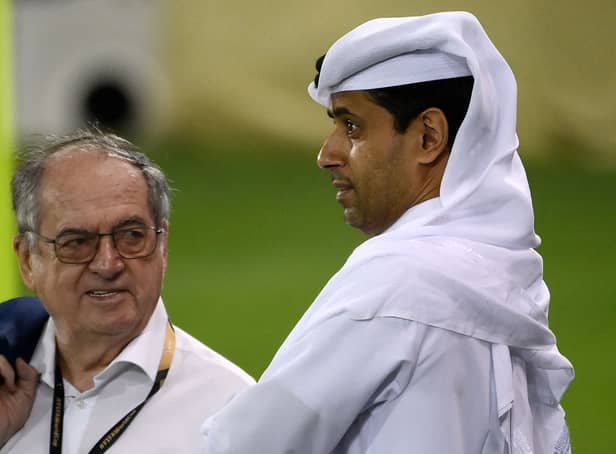 <p>Paris Saint-Germain president Nasser Al-Khelaifi. Picture: FRANCK FIFE/AFP via Getty Images</p>