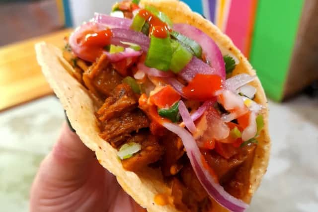 The new Chipotle Chik’n taco. Image: Guacnrollkitchen via Instagram