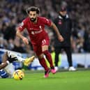 Mohamed Salah of Liverpool  during the Premier League match (Photo by Andrew Powell/Liverpool FC via Getty Images)