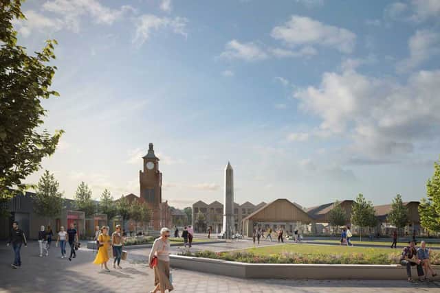 A CGI image of what Earlestown Market Square could look like.